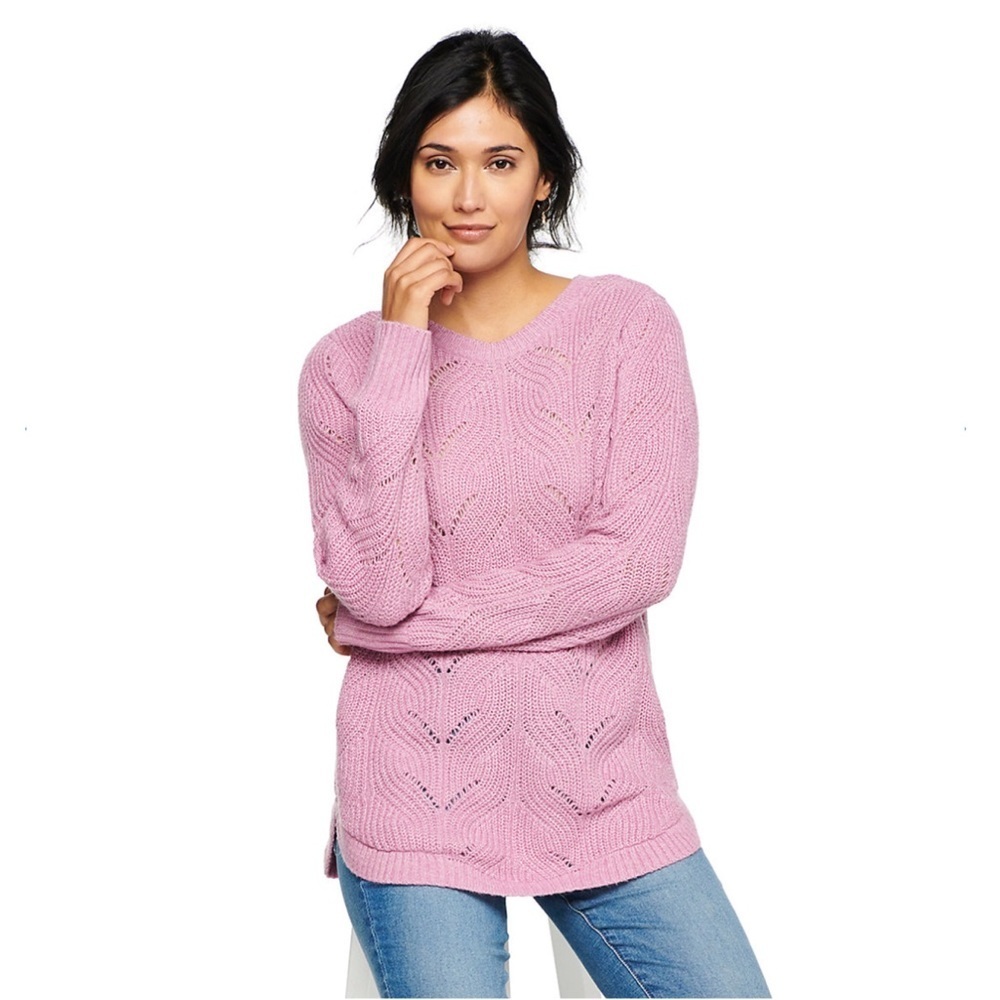 Sonoma Goods For Life Cozy Wave-Stitch Crewneck
Sweater Sz XL